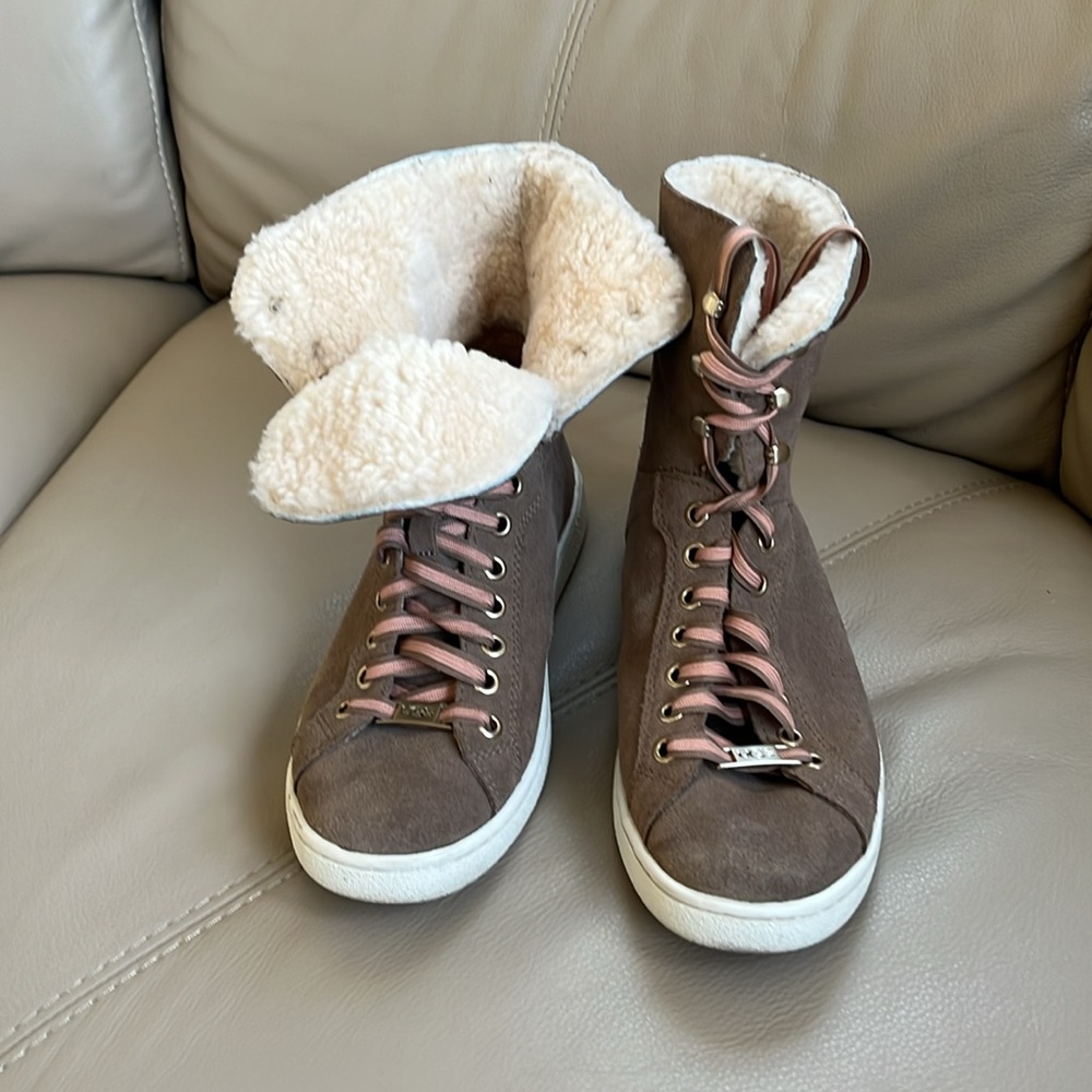UGG Women's Tan High-Top Sneakers - Picture 2 of 9
